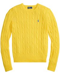 Polo Ralph Lauren - Cable Knit Sweater With Logo - Lyst