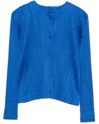 Pleats Please Issey Miyake - Pleated Cardigan - Lyst