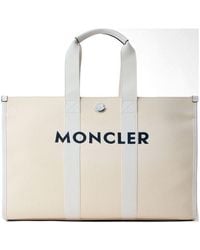 Moncler - Logo Canvas Tote Bag - Lyst