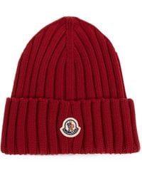 Moncler - Logo Wool Beanie - Lyst