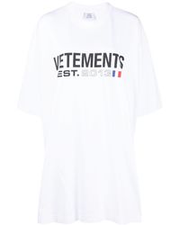 Vetements - T-shirt in cotone con logo - Lyst
