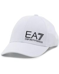 EA7 - Logo-embroidered Cotton Cap - Lyst