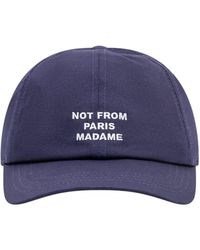 Drole de Monsieur - Not From Paris Cotton Baseball Cap - Lyst