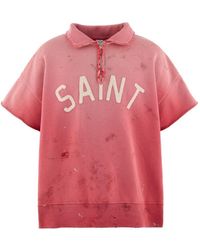 SAINT Mxxxxxx - Logo Cotton Polo Shirt - Lyst