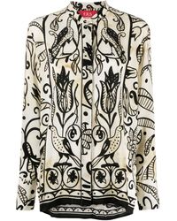 F.R.S For Restless Sleepers - Printed Silk Shirt - Lyst