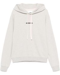 Jil Sander - Light Sweatshirt With Drawstring Hood - Lyst
