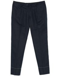 Brioni - Pienza Linen And Cotton Trousers - Lyst
