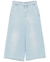 Loewe - Cropped Denim Jeans - Lyst