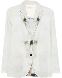 Sissiottostyle - Printed Single-Breasted Blazer Jacket - Lyst