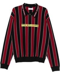 Martine Rose - Striped Polo Shirt - Lyst