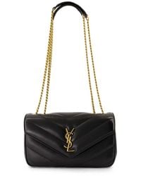Saint Laurent - Loulou Small Suede Leather Shoulder Bag - Lyst