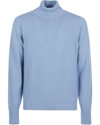 Drumohr - Turtleneck Thin Wool Long Sleeves Sweather - Lyst