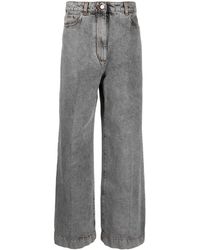 Etro - Wide Leg Cotton Jeans - Lyst