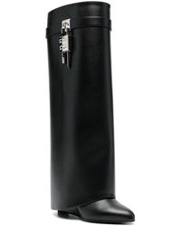 Givenchy - Shark Lock Leather Boots - Lyst