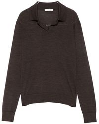 The Row - Pauli Wool And Silk Polo Sweater - Lyst