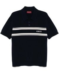 Gucci Cotton Polo With Tiger Embroidery in Black for Men | Lyst