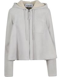 Loewe - Logo-Detail Hooded Jacket - Lyst