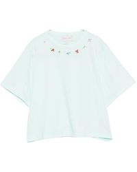 forte_forte - Embroidered Cotton T-Shirt - Lyst