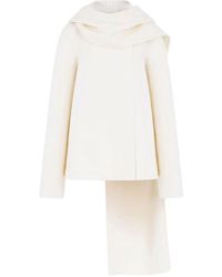 Alaïa - Cappotto Con Sciarpa - Lyst