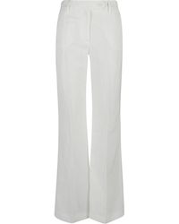 True Royal - Linen Flared Trousers - Lyst