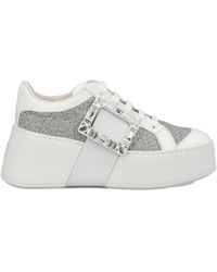 Roger Vivier - Viv Skate High Strass Sneakers - Lyst