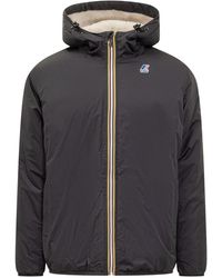 Veste K-Way Claude Orsetto Black Pure - Nylon Ripstop Imperméable, Doublure Sherpa, Coupe-vent, Mi-saison - 4