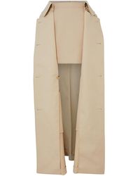 Burberry Detachable Trench Coat Detail Mini-skirt - Natural