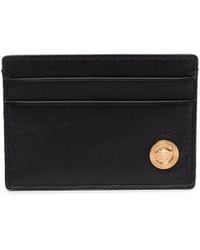Versace - La Medusa Leather Credit Card Case - Lyst