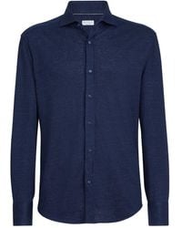 Brunello Cucinelli - Linen And Cotton Blend Shirt - Lyst