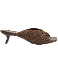 Loewe - Pebble Rafia Mules - Lyst