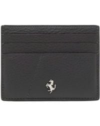 Ferrari - Garnet Leather Card Holder With Prancing Horse By - Lyst