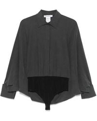 Max Mara - Silk Mesh Batwing Bodysuit - Lyst