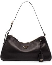 Prada - Aimée Large Leather Shoulder Bag - Lyst