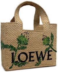 Loewe - Loewe Font Small Rafia Tote - Lyst
