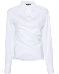 Fabiana Filippi - Crossed Detail Cotton Shirt - Lyst