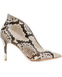 Gianvito Rossi Decolleté In Pelle - Grigio