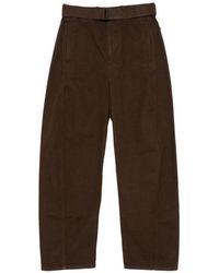 Lemaire - Twisted Belted Trousers - Lyst