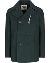 Camplin - Notch-Lapel Double-Breasted Peacoat - Lyst