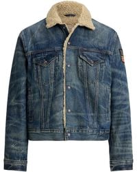 Polo Ralph Lauren - Denim Trucker Jacket With Fleece Lining - Lyst