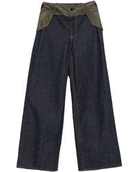 Sacai - Wide Leg Denim Pants - Lyst