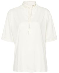 Lemaire - Cotton T-Shirt With Foulard - Lyst