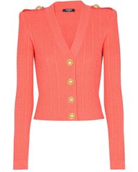 Balmain - Cable-Knit Cardigan - Lyst