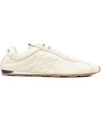 Miu Miu - Plume Nylon And Leather Sneakers - Lyst