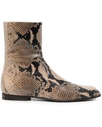 KHAITE - Colt Leather Ankle Boots - Lyst