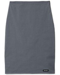 Miu Miu - Stretch Cotton Midi Skirt - Lyst