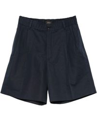 Brioni - Bellagio Linen And Cotton Shorts - Lyst