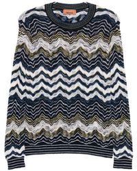 Missoni - Zig Zag Motif Wool Sweater - Lyst