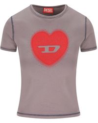 DIESEL - Logo Cotton T-Shirt - Lyst
