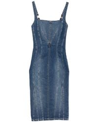 Elisabetta Franchi - Denim Cotton Dress - Lyst