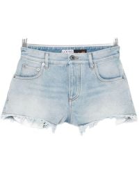 Loewe - Denim Cotton Shorts - Lyst